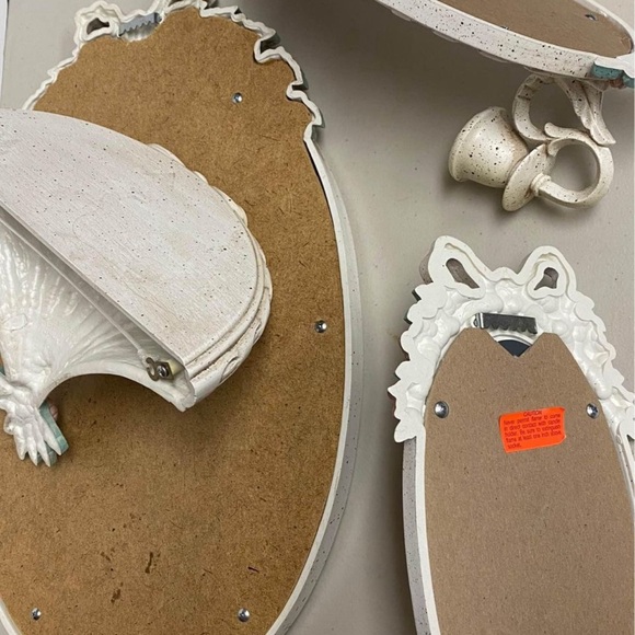 Vintage Victorian Ornate Roses mirror set - Picture 2 of 8